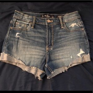 Hollister Dark High Rise Denim Shorts